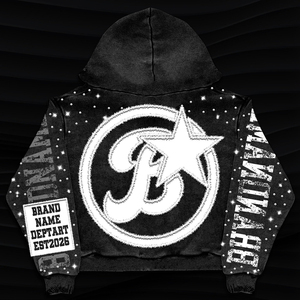 Relaxed Fit Casual Street Fashion Outerwear Custom Logo Men Oversized Graphic Hoodie Full Zip Hooded Jacket for Everyday Wear - Product Image 4