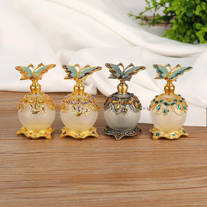 Hot Selling 25ML Embroidered Pigment Butterfly Cosmetics Perfume Bottle Luxury Essential Oil Sub Packaging <b>Glass</b> Ball Bottle - Product Image 1