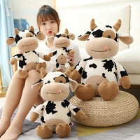 TERSEDIA Boneka Sapi Lucu Imut Kawaii Plushies Peluches Hewan Mainan Anak Bayi Boneka Sapi Hitam Putih Mainan Boneka Isi Dakron