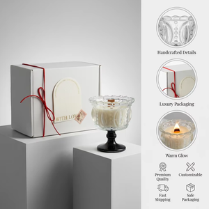 Ensemble cadeau de bougies parfumées romantiques en perles françaises, bougie en cire de soja sans fumée avec support en verre pour mariage, demoiselle d'honneur, cadeaux d'anniversaire - Product Image 1