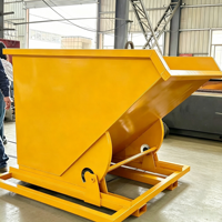 Bac basculant en acier robuste Xintuo pour chariot élévateur, idéal pour l'élimination des déchets de construction – Approvisionnement direct usine
