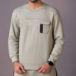 ชุดวอร์มผู้ชายคุณภาพสูงจากผู้ผลิต พร้อมปักโลโก้ตามสั่ง ชุดเซ็ตเสื้อและกางเกง ผ้าโพลีเอสเตอร์ 100% ดีไซน์ลำลองสำหรับฤดูหนาว - Product Image 3