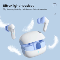Écouteurs TWS sans fil à réduction de bruit moins chers avec LED, étanchéité IPX2, basses profondes, contrôle tactile et micro pour appels clairs