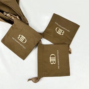 Factory Directly Sell Small Muslin Cotton <b>Drawstring</b> <b>Pouch</b> Custom Logo Printed Canvas Dust Bag Reusable Jewelry Packaging <b>Pouch</b> - Product Image 6