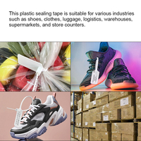 Boucles de sécurité jetables en plastique à scellage automatique pour sacs et baskets – Anti-contrefaçon, logo personnalisé, vente en gros