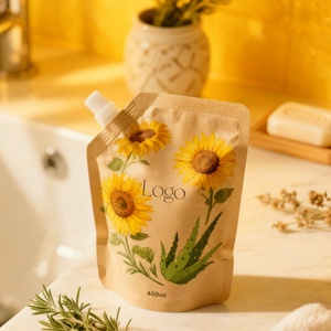 Bolsa de Papel Kraft con Logotipo Impreso Personalizado, Ecológica, Biodegradable, para Líquidos, Aceite Corporal, Loción, Champú, Embalaje OEM/ODM - Product Image 3