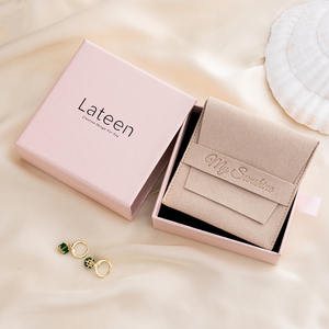 Custom <b>Gold</b> Logo Luxury Paper <b>Drawer</b> Box Rigid Cardboard Sliding <b>Pull</b> Out Jewelry Gift Packaging Box for Necklace - Product Image 4