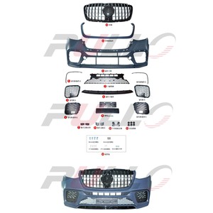 Kit carrosserie pare-chocs pour Mercedes Benz <span class=keywords><strong>Sprinter</strong></span> W906 W907 W910 2018-2020 mise à niveau vers le modèle <span class=keywords><strong>AMG</strong></span> comprenant un pare-chocs avant avec grille - Product Image 1