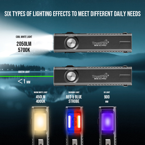Đèn pin TrustFire Ultra Slim MINIX3 PRO 2050LM EDC tích hợp đèn UV 365nm, laser xanh từ tính, đèn đỏ xanh cảnh báo 5700K, đèn LED phẳng 6 trong 1 - Product Image 2