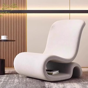 Sillón Individual Estilo Italiano, Moderno y Minimalista, para Sala de Estar, Forma Única, Tapicería de Terciopelo, Sillón de Diseño - Product Image 3