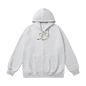 Sudadera con capucha y cremallera completa para hombre, con logotipo personalizado, estampado en relieve, 360GSM, algodón grueso, impresión completa, para marcas de ropa. - Product Image 4