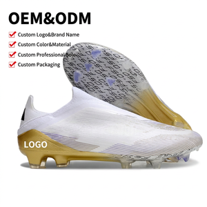 Nuove Scarpe da Calcio <span class=keywords><strong>Senza</strong></span> <span class=keywords><strong>Lacci</strong></span> FG, Scarpini da Calcio Unisex con Tomaia Traspirante in Maglia, Tacchetti Antiscivolo OEM Primavera/Inverno - Product Image 1