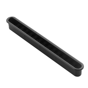 <b>Plastic</b> Oval Cable Hole Cover Black Desktop Cable Management Organizer Standing Type Durable Office Desk Accessory - Product Image 2