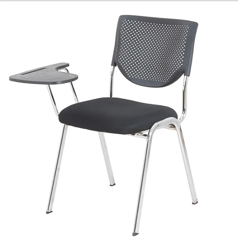 Sedia pieghevole da ufficio con tavolo da scrittura sedie da conferenza sedia impilabile mobili per ufficio in ferro metallico moderno