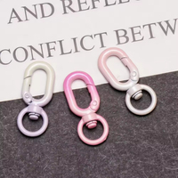 Porte-clés multifonctionnel en métal léger, vente en gros, petit cadeau DIY, pendentif avec mousqueton à ressort, couleur personnalisable