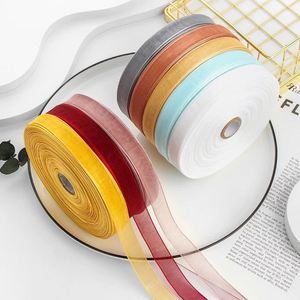 1.5cm 100% Polyester Snow Gauze Satin Ribbon Double Face Silver Foil Printed Manufacturer Direct Supply for Gift <b>Box</b> <b>Hat</b> - Product Image 3