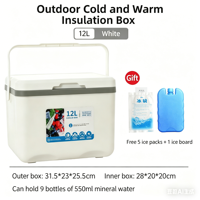 Kotak Pendingin Camping Modern PP Material 6L 12L 20L 30L Biru Hijau Putih, Rotomolded, Keras, Tahan Air, Ember Es