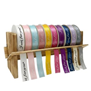 Wooden Ribbon Storage Rack Wall Mounted <b>Desktop</b> Organizer Multi Functional Ribbon Roll Holder <b>Shelf</b> Rectangle Shape - Product Image 5