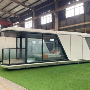 현대 우주 테마 태양열 구동 친환경 아연 도금 스틸 캡슐 하우스 호텔 비행선 포드 마이크로 선박 비행기 리조트 - Product Image 2