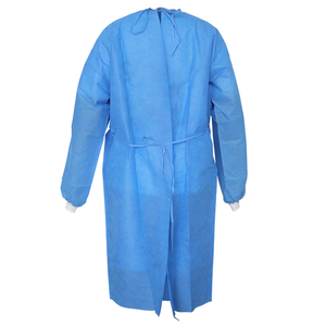 SJ ثوب حماية طبية درابزين مغلق تماما ربطة عنق مزدوجة/الخصر SMS 45g عباءات العزل القابل للتصرف مع الأصفاد محبوك - Product Image 2