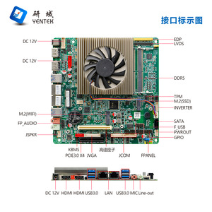 Placa Base Mini ITX Yentek YH122, Intel I5 1235U, DDR5, Red Dual, PC Industrial - Product Image 2