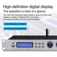 Nouveau processeur de guitare multi-effets en métal avec double écho et réverbération, pour diffusion FM, usage domestique/KTV, USB pour 4 canaux 15W