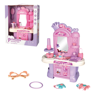 Enfants maquillage beauté bricolage <span class=keywords><strong>Dressing</strong></span> avec miroir fille jouets maquillage commode Table maquillage jouets - Product Image 1