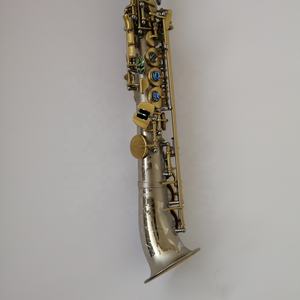 Cuerpo <span class=keywords><strong>de</strong></span> níquel mate, teclas <span class=keywords><strong>de</strong></span> laca mate, llave Bb <span class=keywords><strong>de</strong></span> alta calidad, campana curvada, Saxofón Soprano, <span class=keywords><strong>instrumentos</strong></span> musicales - Product Image 2