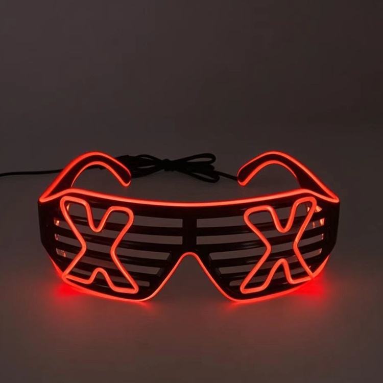 Neon Rave Glasses LED Sunglasses 80s EDM Style Flashing Shutter