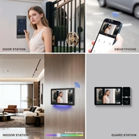 Système d'interphone vidéo IP intelligent Tuya pour immeuble multi-appartements, reconnaissance faciale 10 pouces, écran tactile 7 pouces, interphone vidéo