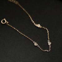 Bracelet de luxe en argent 925 plaqué or 18 carats avec cœur pavé de zircons, bracelet fin à breloques