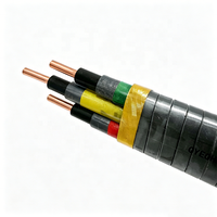 QYEQHLB 3*20+8C Tauchpumpenkabel 5kV Hochtemperatur-Korrosionsschutz-Flachkabel IP68 Kupferleiter EPDM-Isolierung