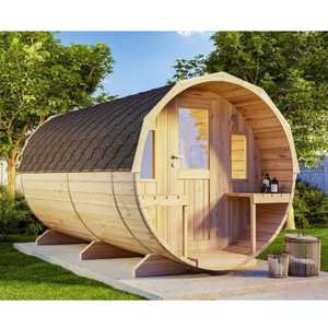 Barile di legno all'aperto a buon mercato Sauna cedro rosso per la vendita - Product Image 4