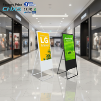 Pantalla Táctil Interactiva Inteligente con Soporte Vertical para Publicidad Digital LCD CH, Tótem de Visualización para Menús de Tiendas y Negocios
