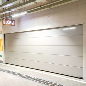<span class=keywords><strong>Porte</strong></span> de <span class=keywords><strong>garage</strong></span> <span class=keywords><strong>sectionnelle</strong></span> électrique automatique moderne en alliage d'aluminium étanche avec télécommande pour extérieur, sous-sol, villa, entrepôt - Product Image 1