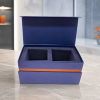 Boîte à vin de luxe personnalisée avec insert intérieur protecteur, emballage cadeau en carton rigide pour l'expédition de bouteilles