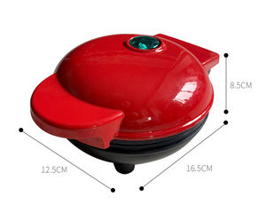 Mini gaufrier électrique automatique avec surface de plaque antiadhésive pour la fabrication de beignets pour le petit déjeuner, le dessert et le snack. - Product Image 2