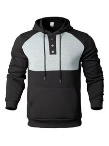 Veste à capuche boutonnée décontractée légère de haute qualité pour homme, promotionnelle et très vendue - Product Image 3