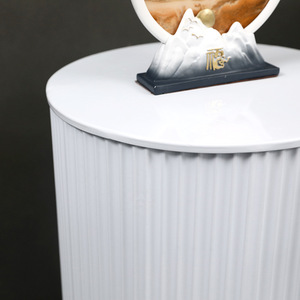 Vent moderne avec plissé cylindrique dessert présentoir set table ronde mariage diner base cylindrique vase pour la décoration - Product Image 3