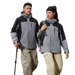 Unisex Recycled Nylon Winter Soft Shell Color Blocking Workout Full Zip <b>Light</b> Coat Stand Collar Breathable Sports <b>Jacket</b> Pockets - Product Image 1