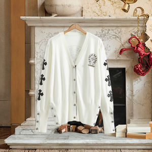 Blusa/Camisa de Manga Larga con Cuello en V, Estilo Casual Europeo Otoñal para Mujer, Diseño Geométrico Tejido, 100% Fibra de Bambú - Product Image 3