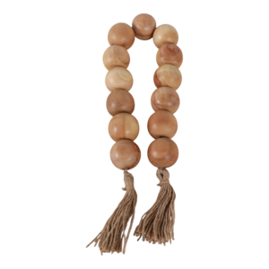 Ghirlanda di perline in legno con nappe decorative per l'arredamento della casa e dettagli per la decorazione di bagni, uffici e soggiorni - Product Image 3