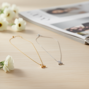 Letter <b>A</b> Diamond Pendant <b>Necklace</b> Stainless Steel Chain 6mm Gold Silver Color Women's Jewelry - Product Image 3