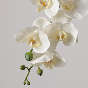 Bouquet d'orchidées Phalaenopsis Dream Castle, 9 têtes, fleurs en soie pour la décoration de la maison et des mariages - Product Image 3