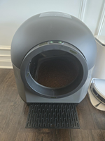 Bac à litière intelligent pour chat de 80 L avec poubelle de 8 L en matériau PP, autonettoyant, 15 jours, sécurité pour plusieurs chats, bac à litière automatique pour chat