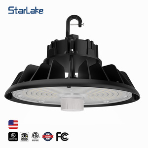 Projecteur industriel américain IP65 en aluminium 150W, lumière chaude 3000K-5000K, 3 CCT réglables, pour éclairage de grande hauteur, certifié UL - Product Image 1
