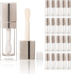 10ml Empty Square <b>Lip</b> Oil <b>Lip</b> <b>Gloss</b> Tube Crystal Customized Screw Cap Labeling Cosmetic Big Brush Big Stick - Product Image 2