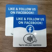 Plaque NFC en acrylique pour page sociale, page d'entreprise, lien par QR code, motif personnalisé, OEM ODM NTAG213, vente en gros