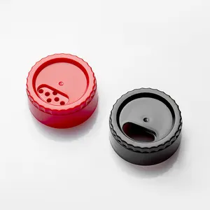 multiple color pp 45mm Seasoning Jar Flip Top Cap spice Bottle with Dual Open Shaker Lid