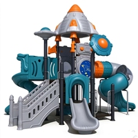 Toboggan Commercial pour Enfants en LLDPE, Antistatique et Anti-UV, Équipement de Terrain de Jeu Certifié TUV EN1176 pour Jardins d'Enfants et Parcs Communautaires